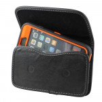 Wholesale Extendable Horizontal Marble Belt Clip Pouch Large 23 Fits iPhone 13 Pro Max and more (Black)